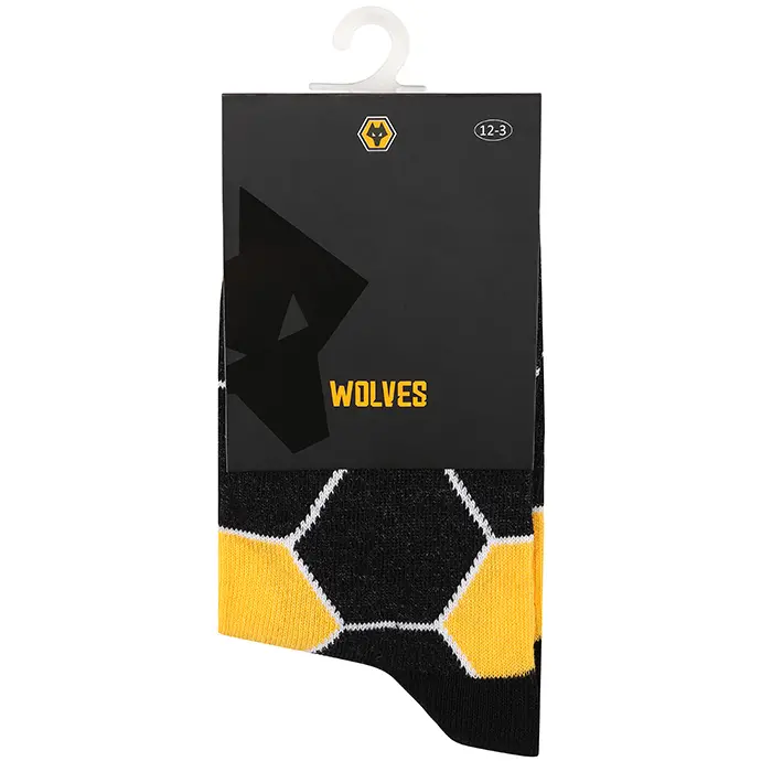 Wolverhampton Wanderers Shop | Multi Hexagon Sock – Junior Wolverhampton Wanderers Merchandise